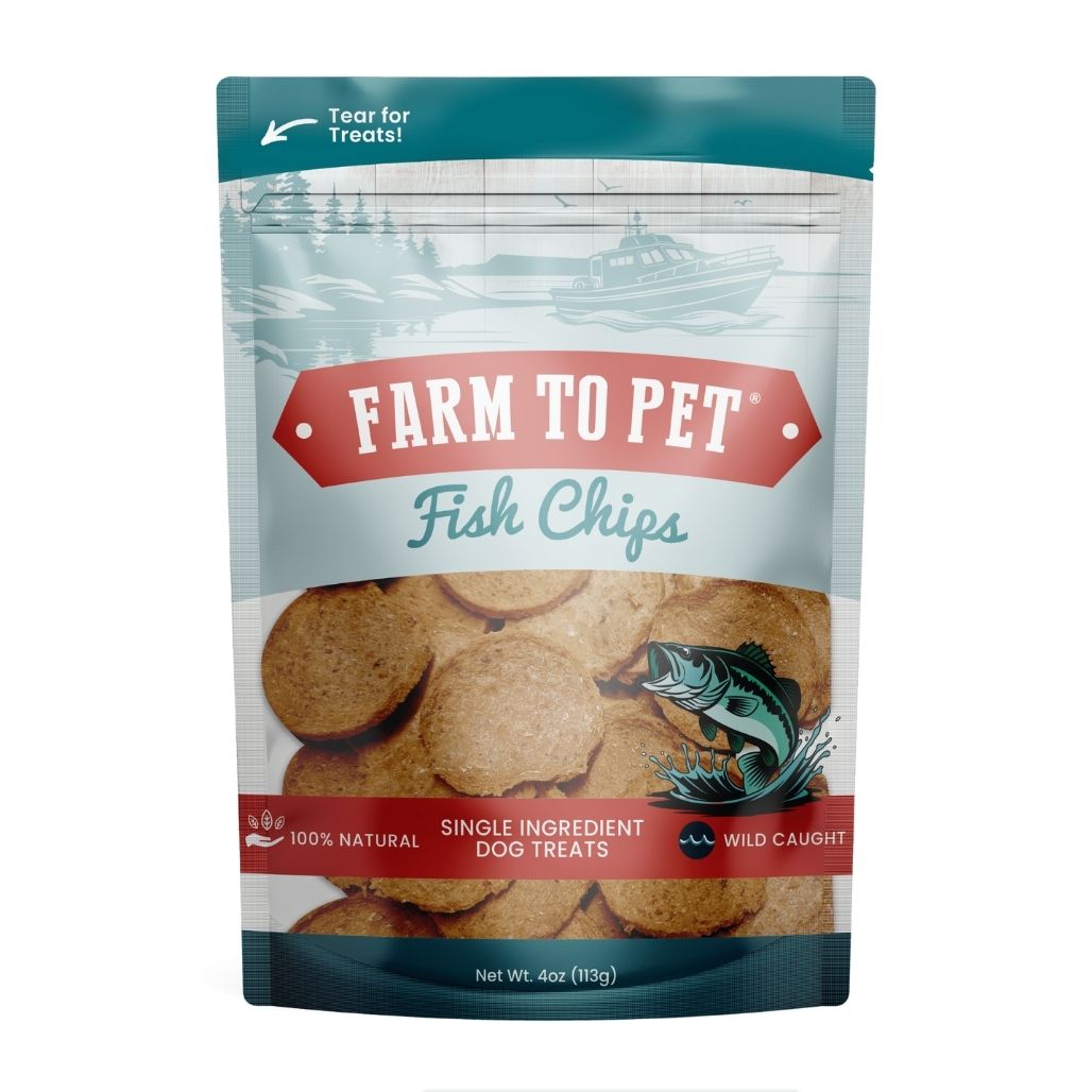 Farm To Pet Fish Chips All Natural Dog Treats-4 oz.
