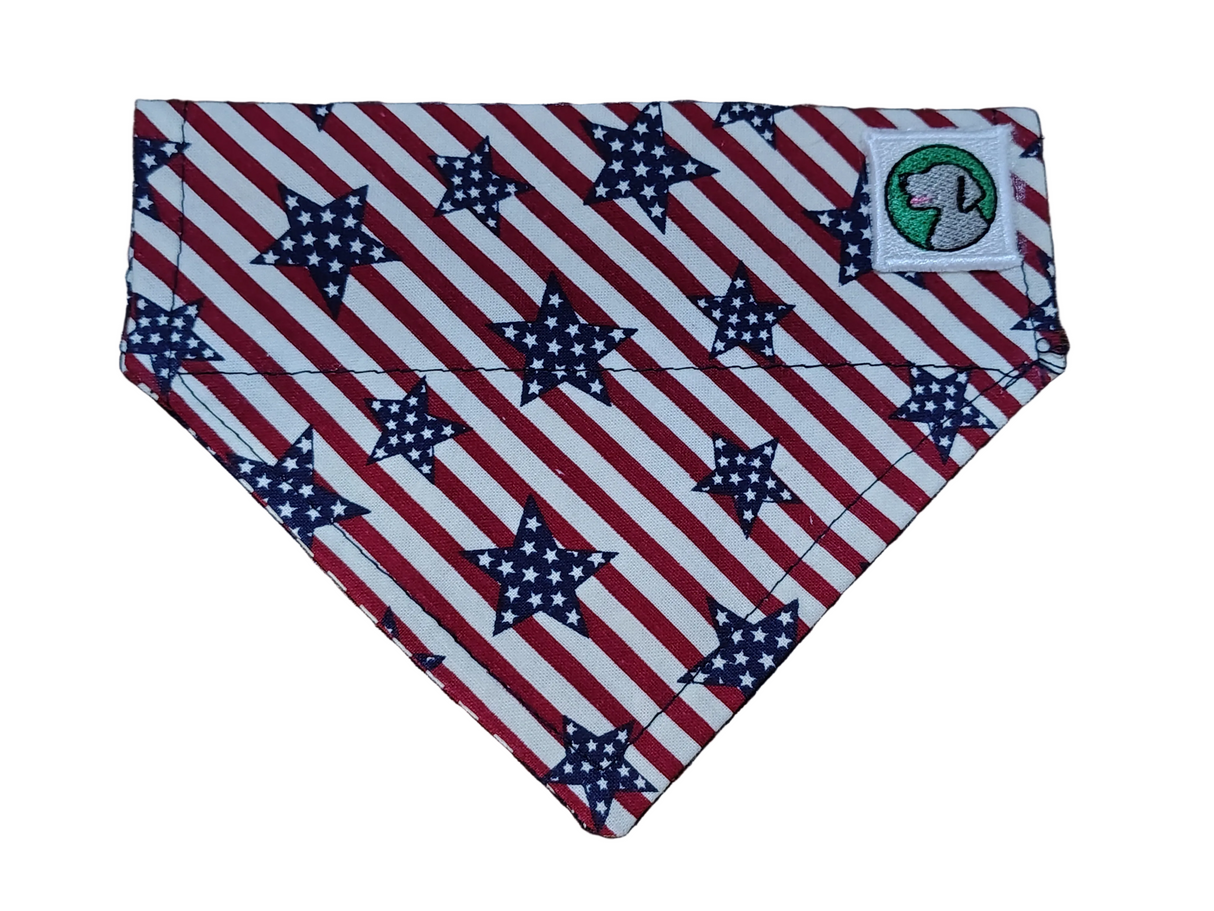 4th of July Bandanna - Collar Attach - Small