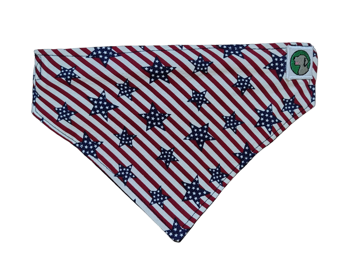 4th of July Bandanna - Elastic Band - Medium