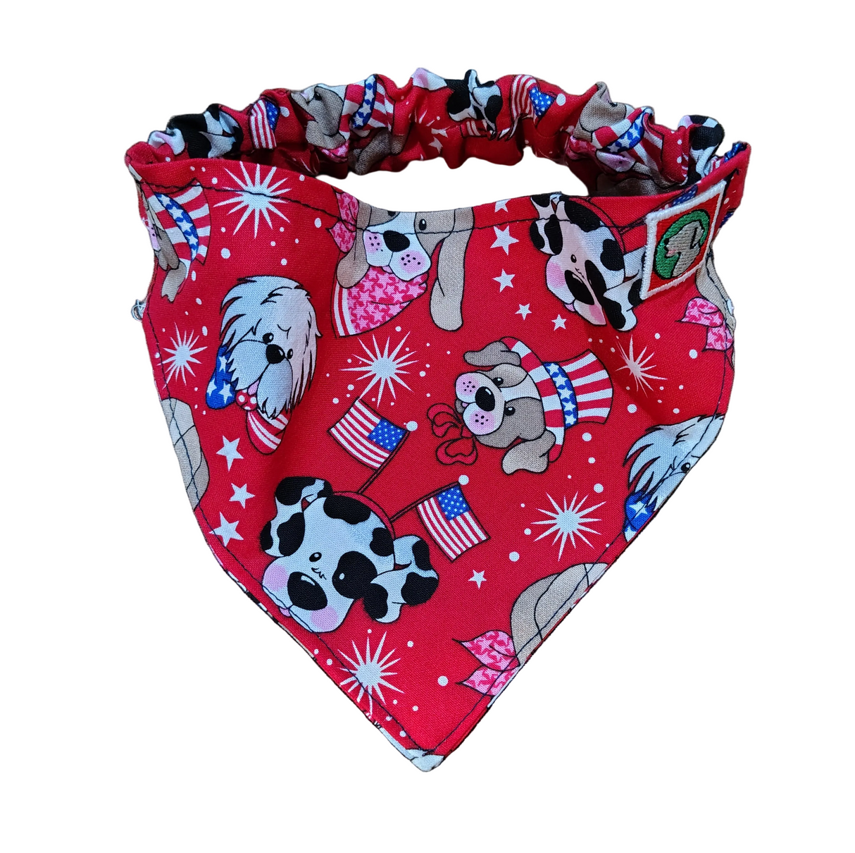 4th of July Bandanna - Elastic Band - Medium
