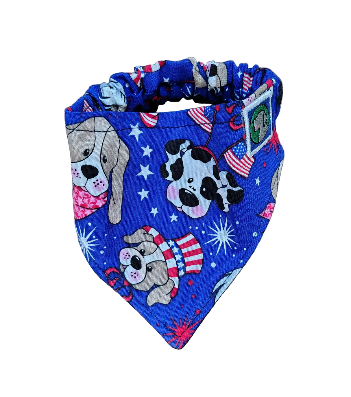4th of July Bandanna - Elastic Band - Small