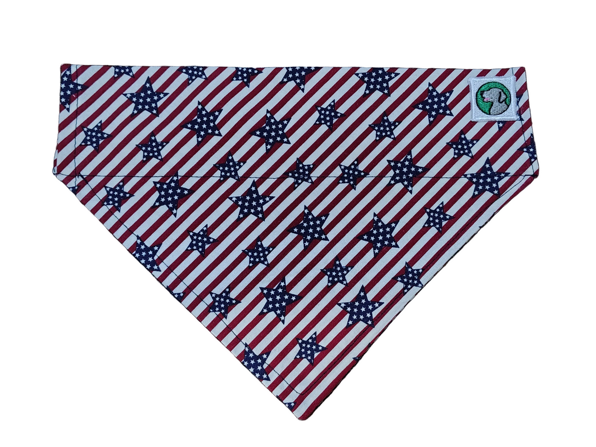 4th of July Bandanna - Collar Attach - Large