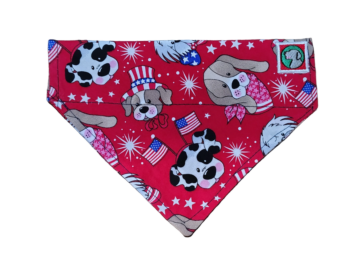 4th of July Bandanna - Collar Attach - Medium