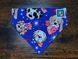 4th of July Bandanna - Collar Attach - Small