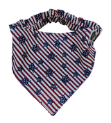 4th of July Bandanna - Elastic Band - Large