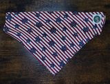 4th of July Bandanna - Elastic Band - Large