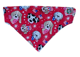 4th of July Bandanna - Elastic Band - Large