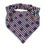 4th of July Bandanna - Elastic Band - Medium