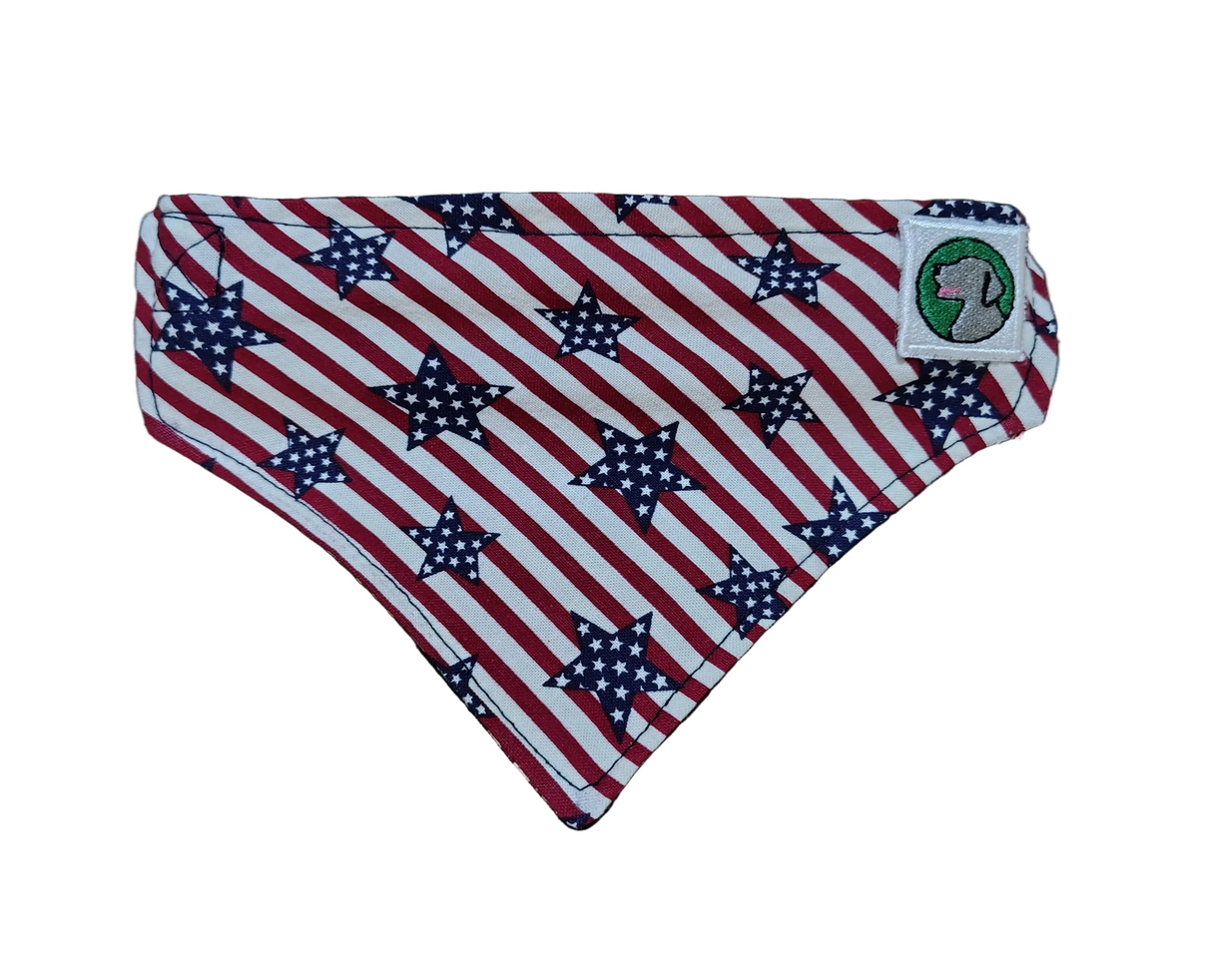 4th of July Bandanna - Elastic Band - Small